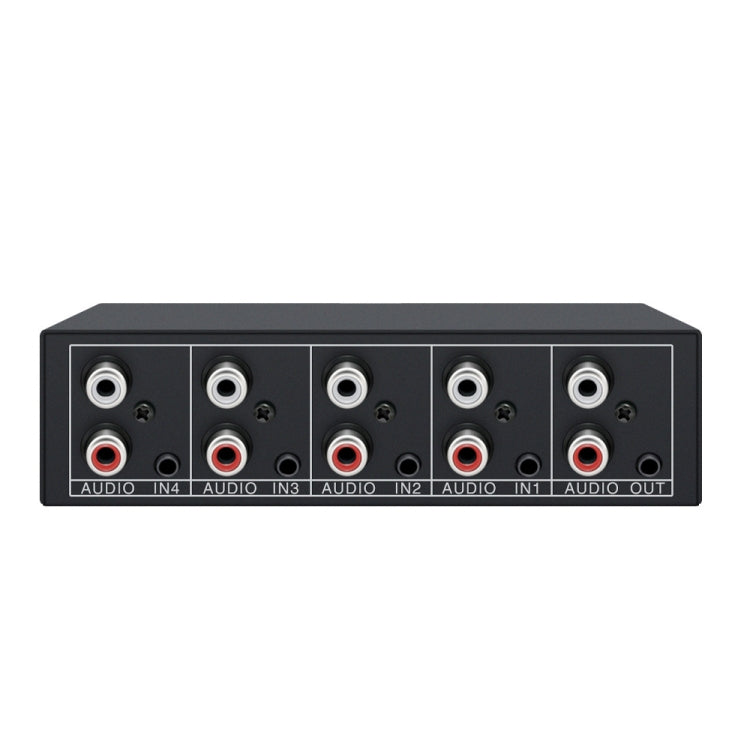 4 In 1 Out  3.5mm + RCA Audio Switcher 4 Channels Audio Converter(Black) -  by PMC TechLife | Online Shopping South Africa | PMC TechLife | Buy Now Pay Later Mobicred