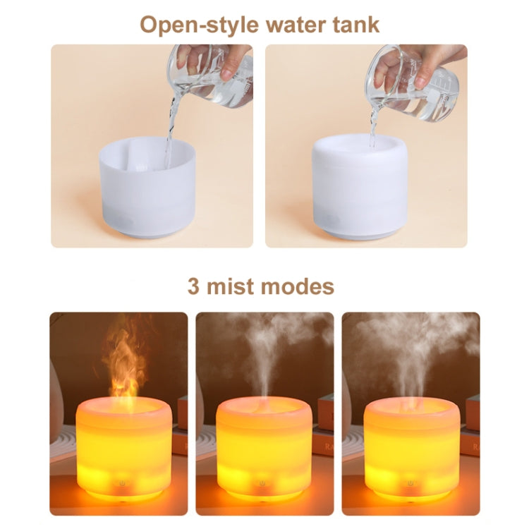 300ml Colorful Flame Aromatherapy Machine USB Power Household Silent Humidifier Aroma Diffuser(White) - free shipping - PMC TechLife - Order now!
