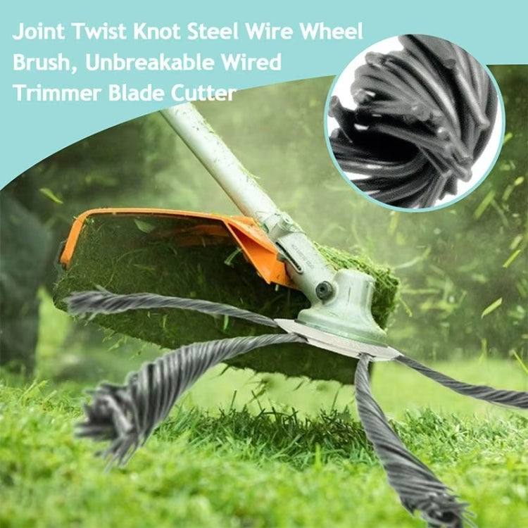 Steel Wire Weeding Wheel Twisted Wire Weeding Disc Mower Blade Accessories, Spec: 3-heads - Lawn Mower, Saws & Accessories by PMC TechLife | Online Shopping South Africa | PMC TechLife | Buy Now Pay Later Mobicred