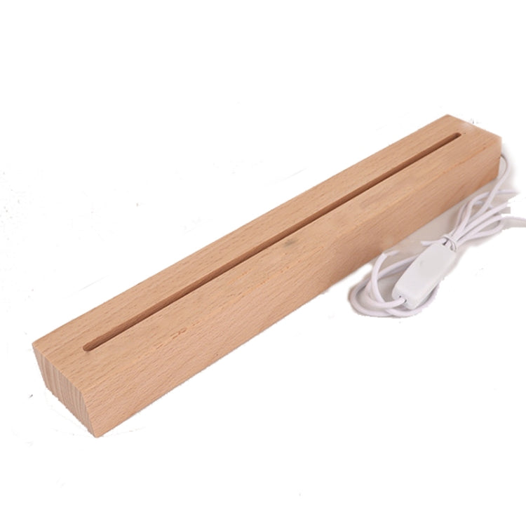 LED Light Solid Wood Luminous Base for Resin Art Acrylic Glass Lights Rectangular 30cm(Warm Light) - free shipping - PMc TechLife - Order now!
