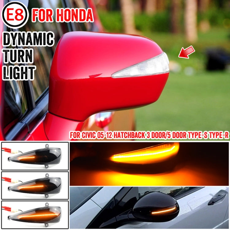 1pair For Honda Civic 8th Rearview Mirror Turn Signal Indicator Lights(Single Yellow Light Running) - Arrow Turn Lights by PMC Jewellery | Online Shopping South Africa | PMC Jewellery | Buy Now Pay Later Mobicred