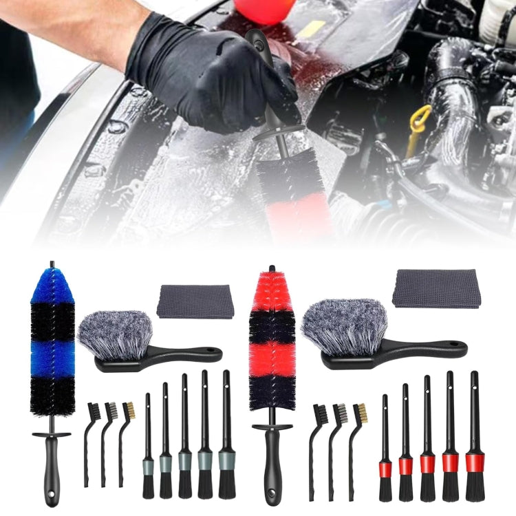 11pcs /Set Car Wash Cleaning Gap Detail Short Handle Brush(Blue) - Car washing supplies by PMC Jewellery | Online Shopping South Africa | PMC Jewellery | Buy Now Pay Later Mobicred