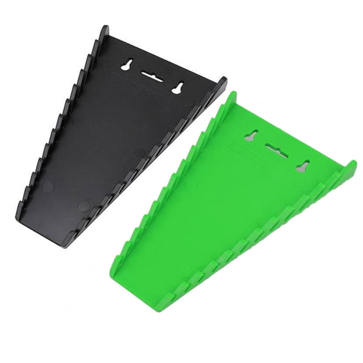 12-Slot Plastic Magnetic Removable Tray Wrench Storage Bracket(Black+Green) - Other Tools by PMC TechLife | Online Shopping South Africa | PMC TechLife | Buy Now Pay Later Mobicred