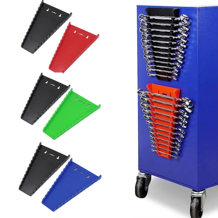 12-Slot Plastic Magnetic Removable Tray Wrench Storage Bracket(Black+Green) - Other Tools by PMC TechLife | Online Shopping South Africa | PMC TechLife | Buy Now Pay Later Mobicred