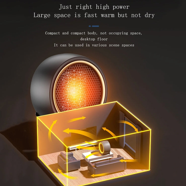 1800W Desktop High-power Two-speed Heater Household Fast Heating Heater, Spec: US Plug(Black) - Electric Heaters by PMC TechLife | Online Shopping South Africa | PMC TechLife | Buy Now Pay Later Mobicred