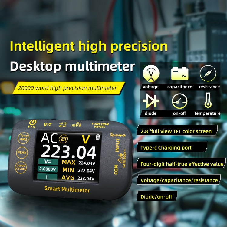 BSIDE S40 High Precision Digital Multimeter Portable Desktop Colorful Screen 20,000 Characters Multimeter - Digital Multimeter by BSIDE | Online Shopping South Africa | PMC Jewellery | Buy Now Pay Later Mobicred