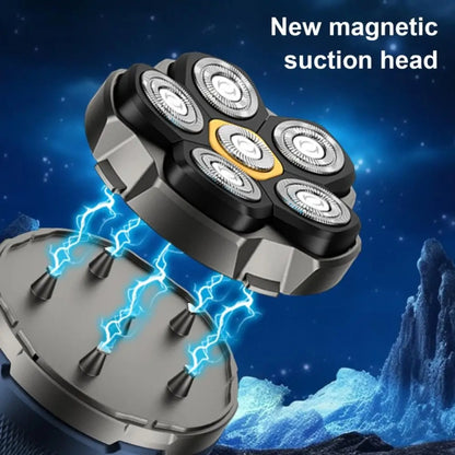 Magnetic Intelligent Six-Blade Washable Electric Shaver(USB) - Electric Shavers by PMC Jewellery | Online Shopping South Africa | PMC Jewellery | Buy Now Pay Later Mobicred