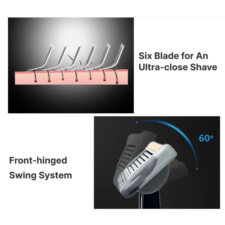 2pcs /Pack Six Blade OpenBack System Skin Razor Refills for Men - Accessories by PMC Jewellery | Online Shopping South Africa | PMC Jewellery | Buy Now Pay Later Mobicred