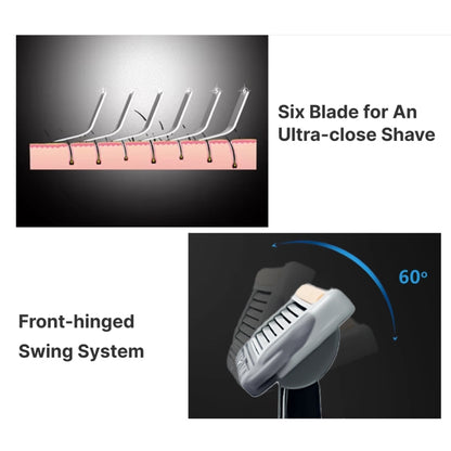 4pcs /Pack Six Blade OpenBack System Skin Razor Refills for Men - Accessories by PMC Jewellery | Online Shopping South Africa | PMC Jewellery | Buy Now Pay Later Mobicred