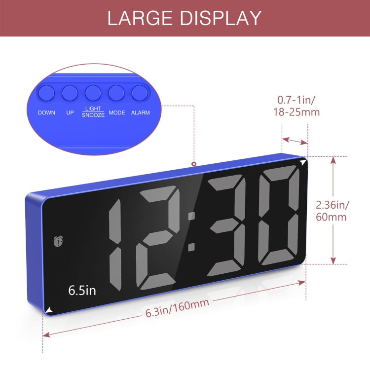 JX012 Multifunctional LED Electronic Clock Battery Plug-in Dual-purpose Bedside Alarm Clock(Red) - Alarm Clocks by PMc TechLife | Online Shopping South Africa | PMc TechLife | Buy Now Pay Later Mobicred