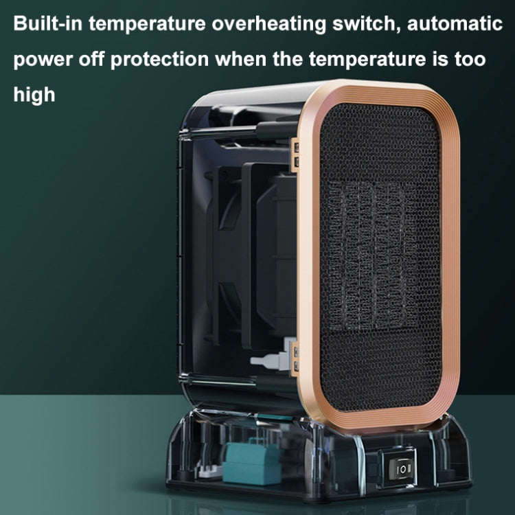 1000W High-power Household Heater Small Desktop Ceramic PTC Heating Heater, Spec: UK Plug(White) - Electric Heaters by PMC TechLife | Online Shopping South Africa | PMC TechLife | Buy Now Pay Later Mobicred