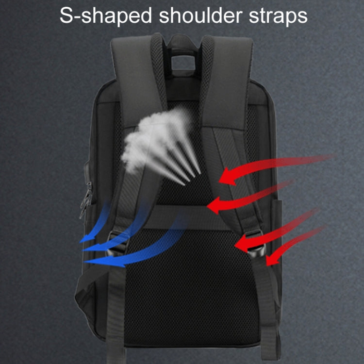 SKV B23889 Men Large Capacity Double-Shoulder Business Laptop Bag(Black) - free shipping - PMC TechLife - Order now!