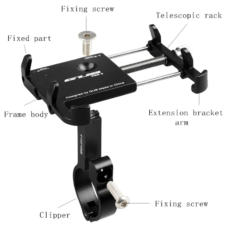 GUB PRO2 Aluminium Bicycle Phone Holder(Black) - free shipping - PMC TechLife - Order now!