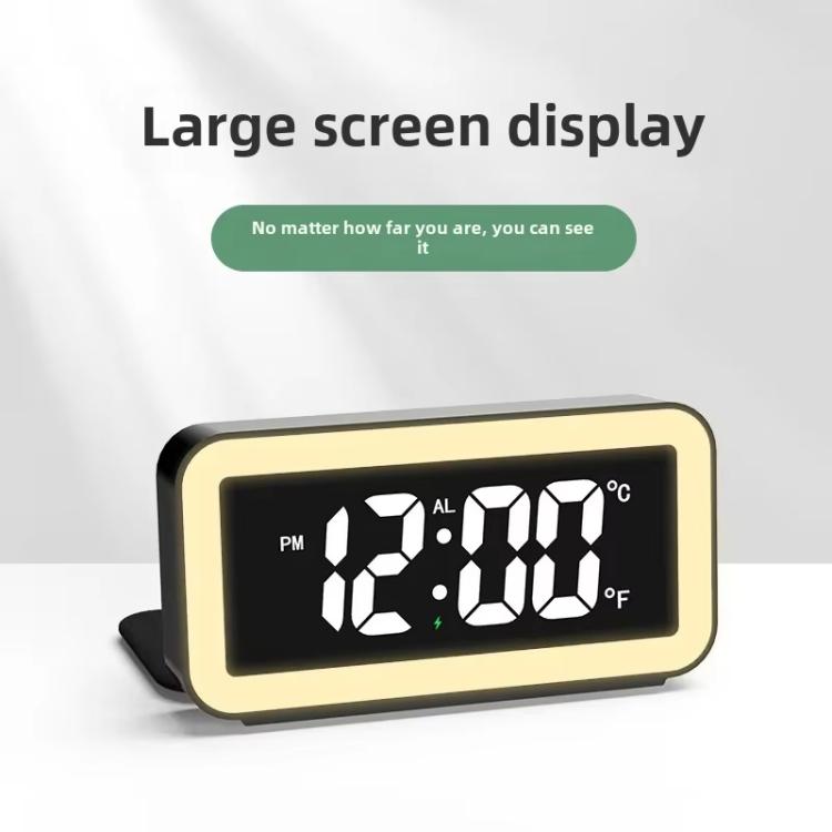 S281A LED Atmosphere Light Calendar / Temperature Display Clock With Wireless Charging Function(Black) - Alarm Clocks by PMc TechLife | Online Shopping South Africa | PMc TechLife | Buy Now Pay Later Mobicred