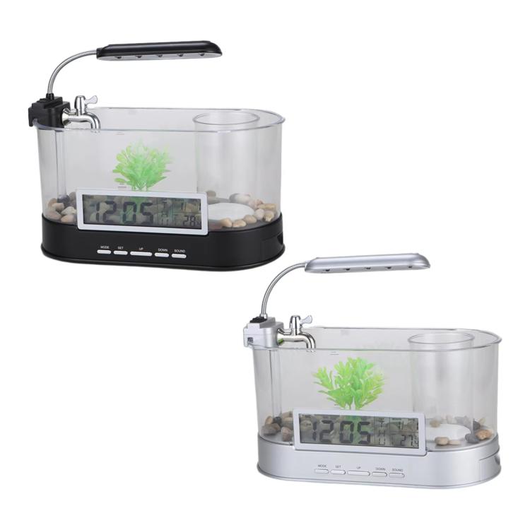 1.8L LED Light Desktop Water Flow Mini Fish Tank Home Turtle Tank Self-Circulating Aquarium(White) - Fish Tanks & Accessories by PMC TechLife | Online Shopping South Africa | PMC TechLife | Buy Now Pay Later Mobicred