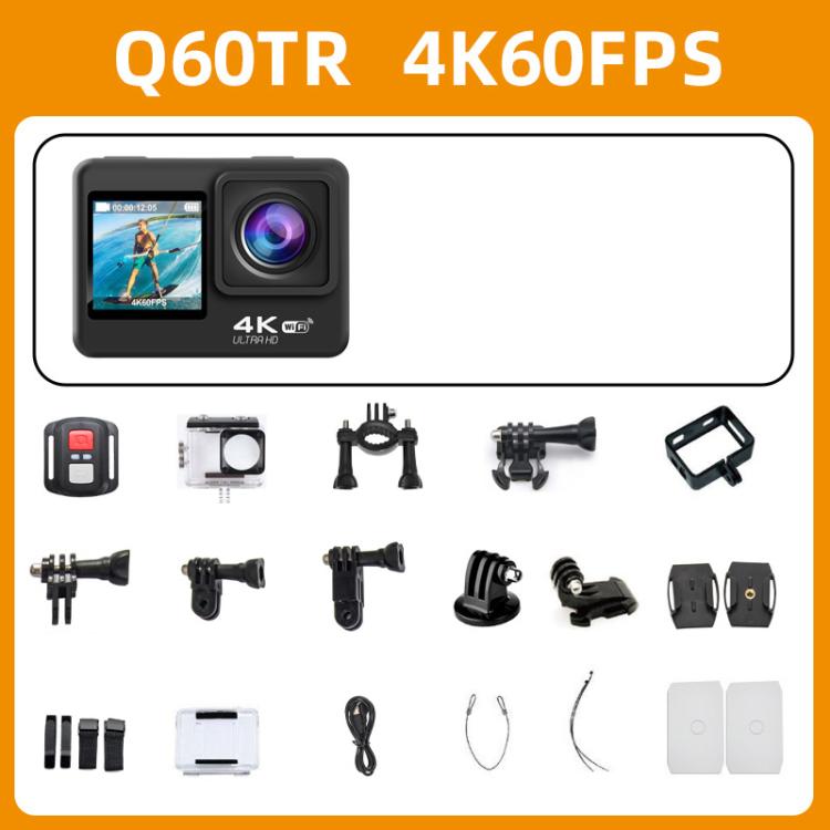 WIFI Wide-angle EIS Anti-shake Touch Color Dual-screen Remote Control Video Sports Camera(Q60TR) - free shipping - PMC TechLife - Order now!