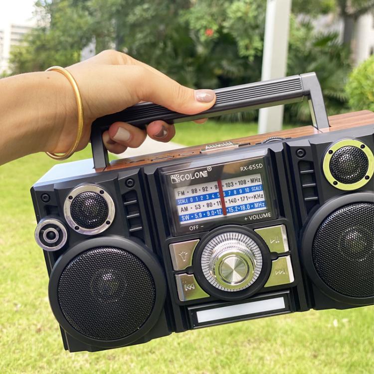 COLON RX-65SD Solar Charging Stereo FM Radio Wireless Bluetooth Speaker(Random Color Delivery) - Radio Player by COLON | Online Shopping South Africa | PMC Jewellery | Buy Now Pay Later Mobicred