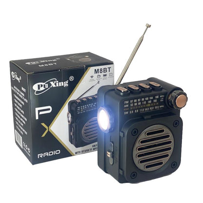 PuXing M8BT Mini Multi-band FM / AM / SW Radio with LED Flashlight - Radio Player by PuXing | Online Shopping South Africa | PMC Jewellery | Buy Now Pay Later Mobicred