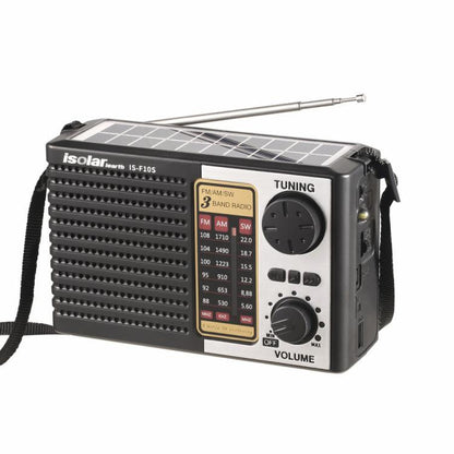 Isolariearth IS-F10S Solar Powered Full-Band FM / AM / SW Radio Bluetooth Speaker with Flashlight - Radio Player by Isolariearth | Online Shopping South Africa | PMC Jewellery | Buy Now Pay Later Mobicred