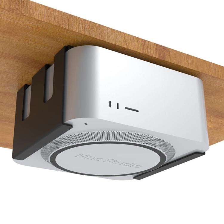 For Mac Studio Under Desk Metal Bracket Cooling Storage Wall Mount Stand(Black) - MINI PC Accessories & Gadgets by PMC TechLife | Online Shopping South Africa | PMC TechLife | Buy Now Pay Later Mobicred