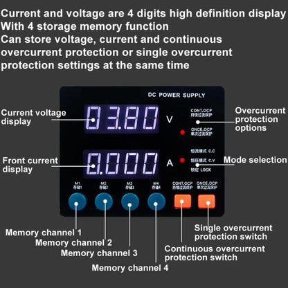 SUGON 3005D 4 Digital Display Power Supply Meter High Power Regulated Power Supply EU Plug - Power Supply by SUGON | Online Shopping South Africa | PMC Jewellery | Buy Now Pay Later Mobicred