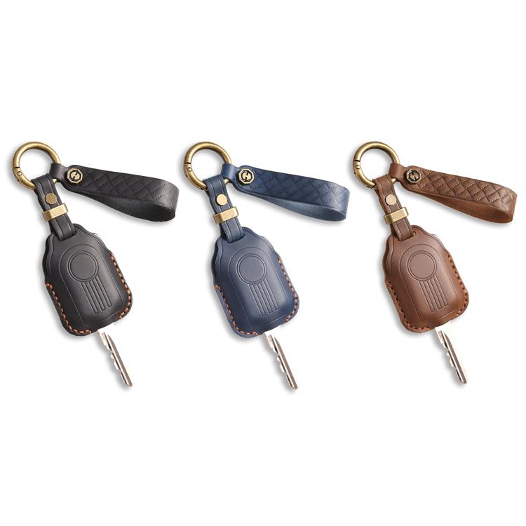 Hallmo For Peugeot Django 150 Motorcycle Natural Cowhide Key Protective Cover(Balck) - free shipping - PMc TechLife - Order now!