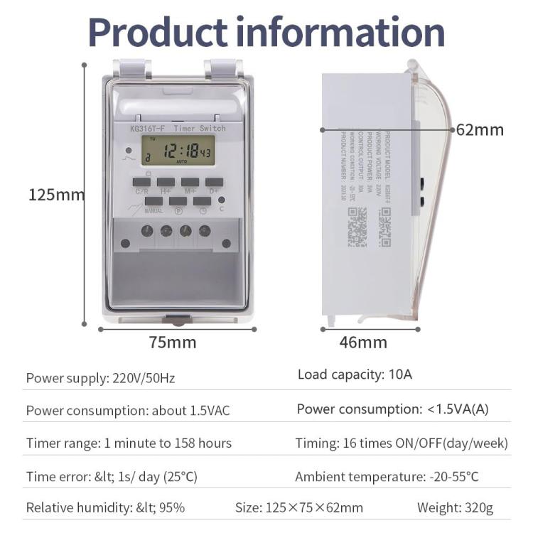 220V Household Automatic Switch Intelligent Timer - Energy Saving Timer Socket by PMC TechLife | Online Shopping South Africa | PMC TechLife | Buy Now Pay Later Mobicred