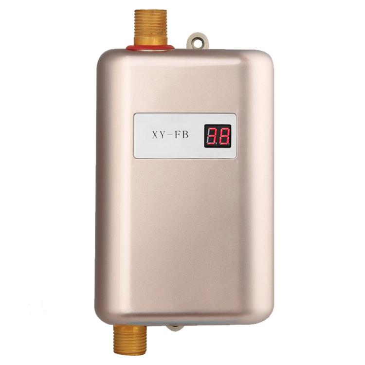 3000W Small Tankless Electric Water Heater For Kitchen Bathroom US Plug(Gold) - free shipping - PMC TechLife - Order now!