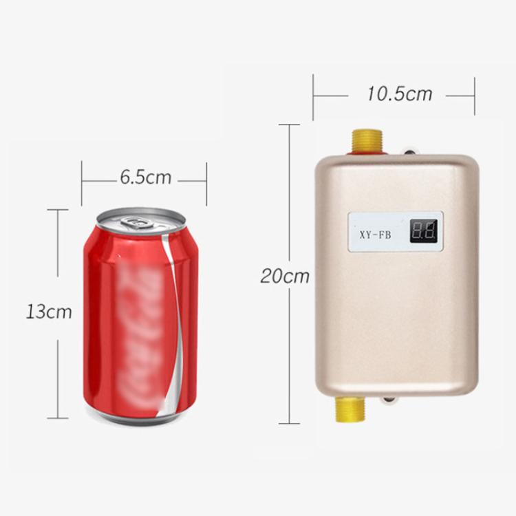 3000W Small Tankless Electric Water Heater For Kitchen Bathroom UK Plug(Gold) - free shipping - PMC TechLife - Order now!