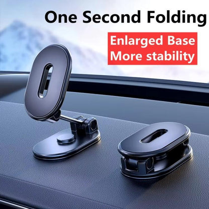 Foldable Magnetic Car Phone Holder Mount Multi-angle Adjustable Cellphone Navigation Bracket(Black) - Universal Car Holders by PMC Jewellery | Online Shopping South Africa | PMC Jewellery | Buy Now Pay Later Mobicred