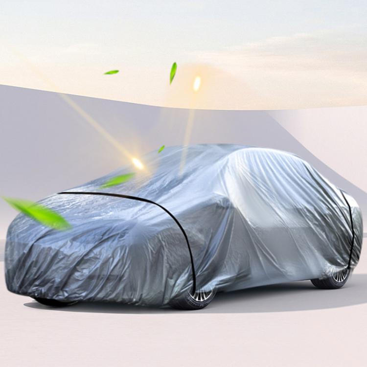 Car PE Film Waterproof And Dustproof Four Seasons Universal Coat Cover, Size: M(Silver Gray) - PE Material by PMC Jewellery | Online Shopping South Africa | PMC Jewellery | Buy Now Pay Later Mobicred