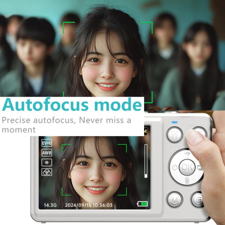 Anytek S7 4K HD Digital Camera Self-Timer Travel Camera Student Kids Card Camera(White) - free shipping - PMC TechLife - Order now!