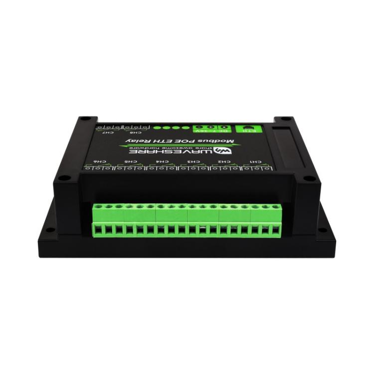 Waveshare 24964 Industrial 8-ch Ethernet Relay Module, PoE Port Communication(Modbus POE ETH Relay) - Relay Module by Waveshare | Online Shopping South Africa | PMC TechLife | Buy Now Pay Later Mobicred