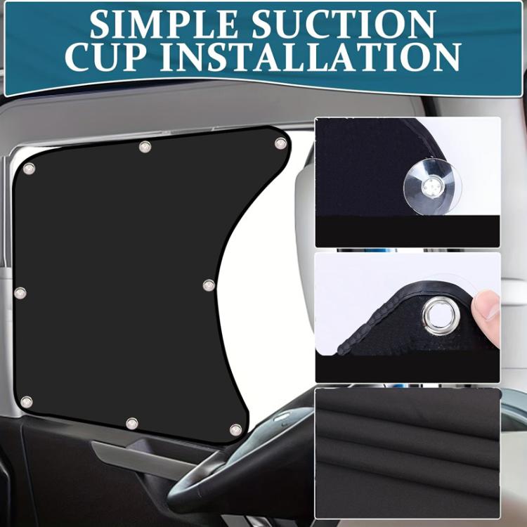 2pcs Car Sun Protection Heat Insulation Sunshade Front Side Curtains - Window Foils & Solar Protection by PMC Jewellery | Online Shopping South Africa | PMC Jewellery | Buy Now Pay Later Mobicred