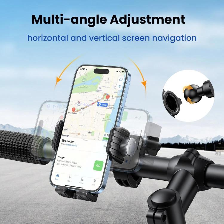 Bicycle Motorcycle Shock Absorption Mobile Phone Holder Gravity Navigation Mount(Blue) - Holders by PMc TechLife | Online Shopping South Africa | PMc TechLife | Buy Now Pay Later Mobicred