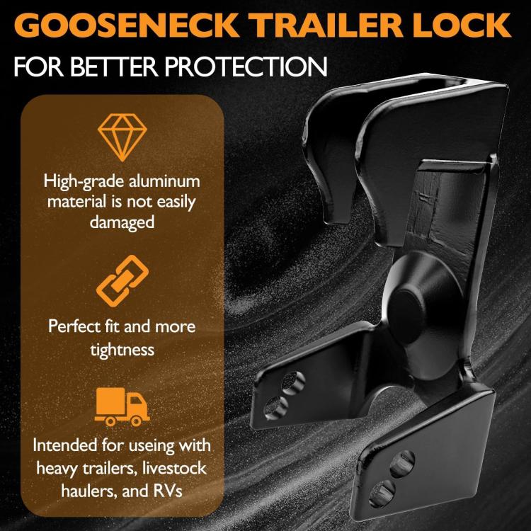 Coupler Gooseneck Hitch Trailer Lock For Heavy Trailer Transporter RV, Color: Red + Key Lock - Towing Bars by PMc TechLife | Online Shopping South Africa | PMc TechLife | Buy Now Pay Later Mobicred