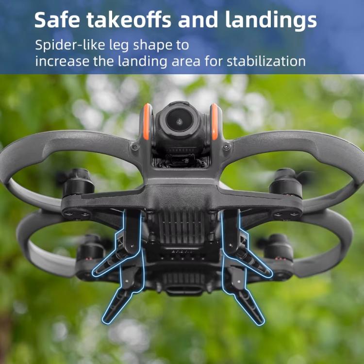 For DJI Avata 2 BRDRC Folding Height Enhanced Landing Gear Gimbal Protective Kickstand(Orange) - free shipping - PMC TechLife - Order now!