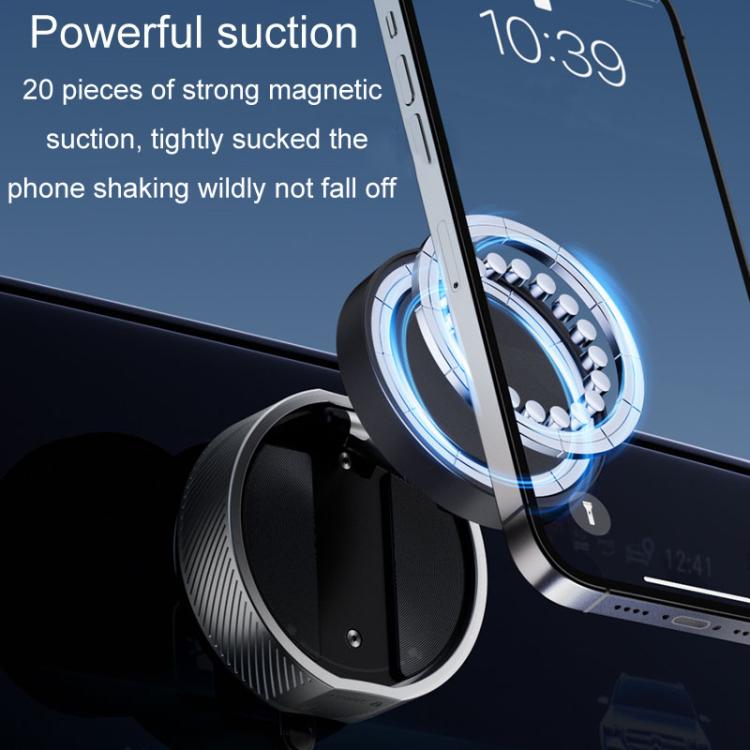 T20 Magnetic Car Phone Holder Car Center Console Navigation Portable Folding Stand(Black) - Universal Car Holders by PMc TechLife | Online Shopping South Africa | PMc TechLife | Buy Now Pay Later Mobicred