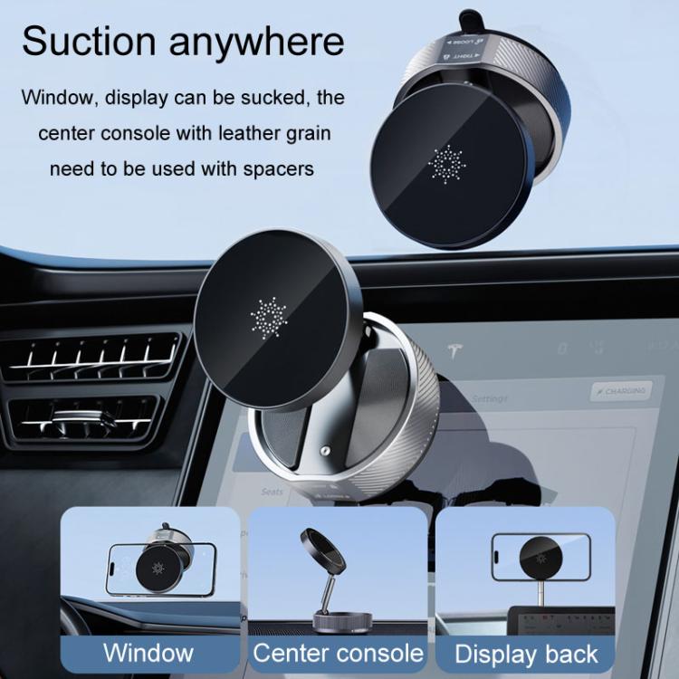 T20 Magnetic Car Phone Holder Car Center Console Navigation Portable Folding Stand(Black) - Universal Car Holders by PMc TechLife | Online Shopping South Africa | PMc TechLife | Buy Now Pay Later Mobicred