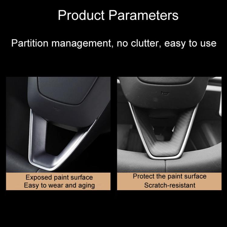 For Tesla Model 3 Car Modification Interior Carbon Fiber Steering Wheel Patch, Style: Glossy - Car Interior Mouldings by PMc TechLife | Online Shopping South Africa | PMc TechLife | Buy Now Pay Later Mobicred