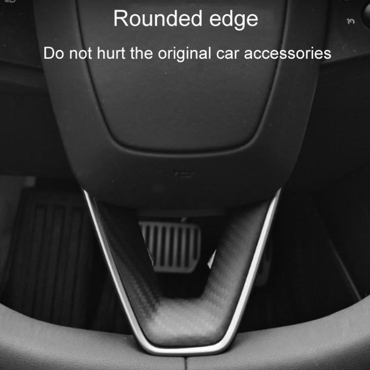 For Tesla Model 3 Car Modification Interior Carbon Fiber Steering Wheel Patch, Style: Glossy - Car Interior Mouldings by PMc TechLife | Online Shopping South Africa | PMc TechLife | Buy Now Pay Later Mobicred