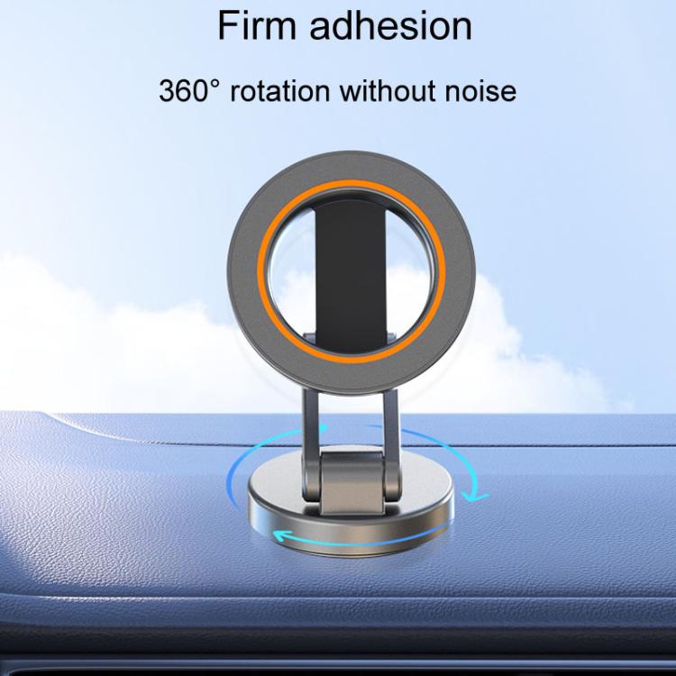 JK-319 Universal Foldable Car Cell Phone Holder Car Dashboard Rotating Magnetic Navigation Mount(Black) - Universal Car Holders by PMc TechLife | Online Shopping South Africa | PMc TechLife | Buy Now Pay Later Mobicred