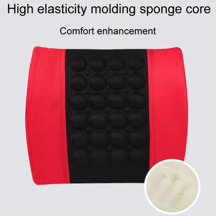 Automotive Universal Electrical Massage Lumbar Cushion Car Lumbar Support Pad(Black And Red) - Seat Accessories by PMc TechLife | Online Shopping South Africa | PMc TechLife | Buy Now Pay Later Mobicred