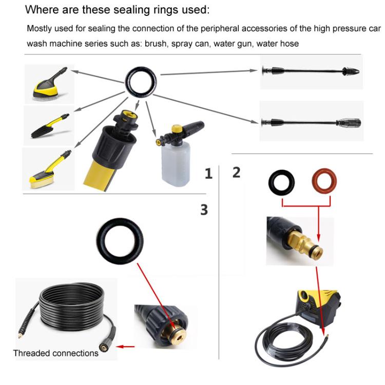 20pcs / Set For Karcher K2 / K3 / K4 / K5 / K6 / K7 High Pressure Washer Seal O-Ring - For Karcher Accessories by PMc TechLife | Online Shopping South Africa | PMc TechLife | Buy Now Pay Later Mobicred