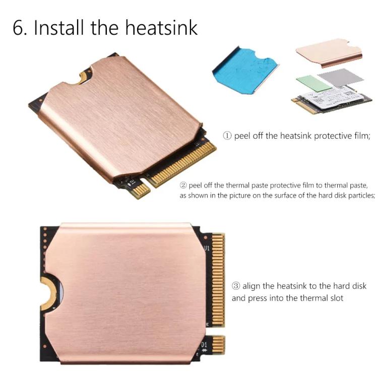 For Steam Deck Game Console SSD Copper Heat Sink M.2 2230 NVMe Radiator Pad, Spec: Set B - free shipping - PMC TechLife - Order now!