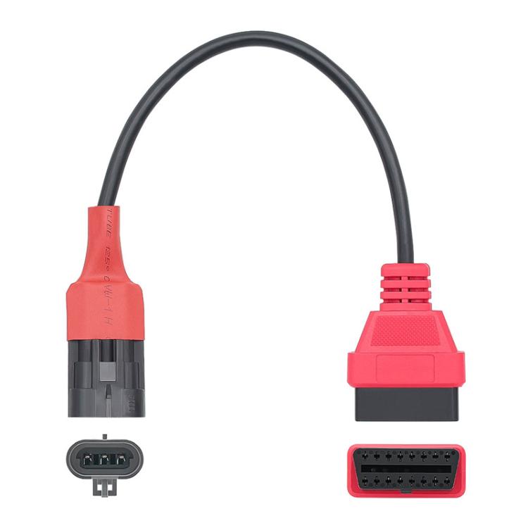 For SYM SANYANG Motorcycle OBD Cable 3Pin To OBD2 16Pin Diagnostic Adapter Scanner Extension Cable - Cables & Connectors by PMc TechLife | Online Shopping South Africa | PMc TechLife | Buy Now Pay Later Mobicred
