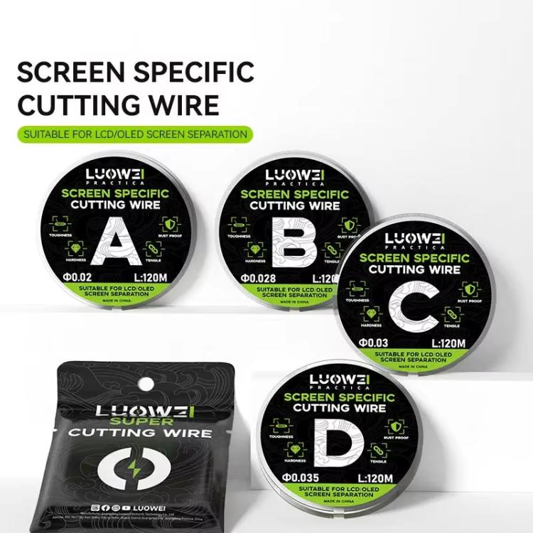 LUOWEI 120M Cell Phone LCD Screen Separation Line High Hardness Cutting Diamond Wire, Spec: A 0.02mm - free shipping - PMC TechLife - Order now!