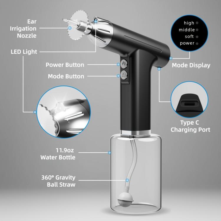 LED Light Low-noise and High-endurance Ear Cleaner Rechargeable Earwax Remover(White) - free shipping - PMC TechLife - Order now!