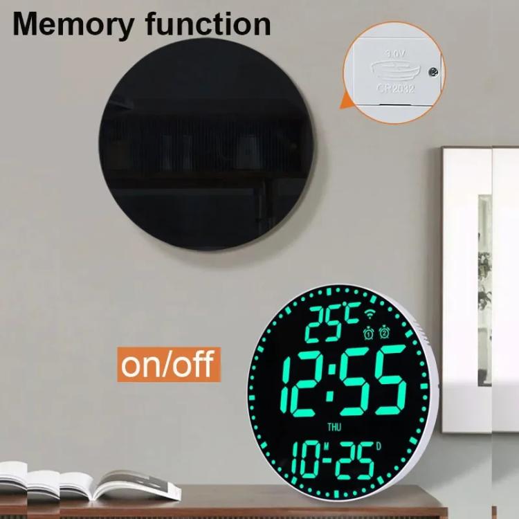 Wifi App Control LED Digital Wall Clock With RGB Light Multi-Functional Alarm Clock(White Shell Black Surface) - Wall Clock by PMc TechLife | Online Shopping South Africa | PMc TechLife | Buy Now Pay Later Mobicred