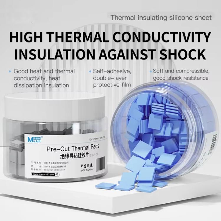 MaAnt DR-03 100pcs /Box Insulating Thermal Conductive Silicone Spacer CPU Thermal Spacer(Gray) - free shipping - PMC TechLife - Order now!
